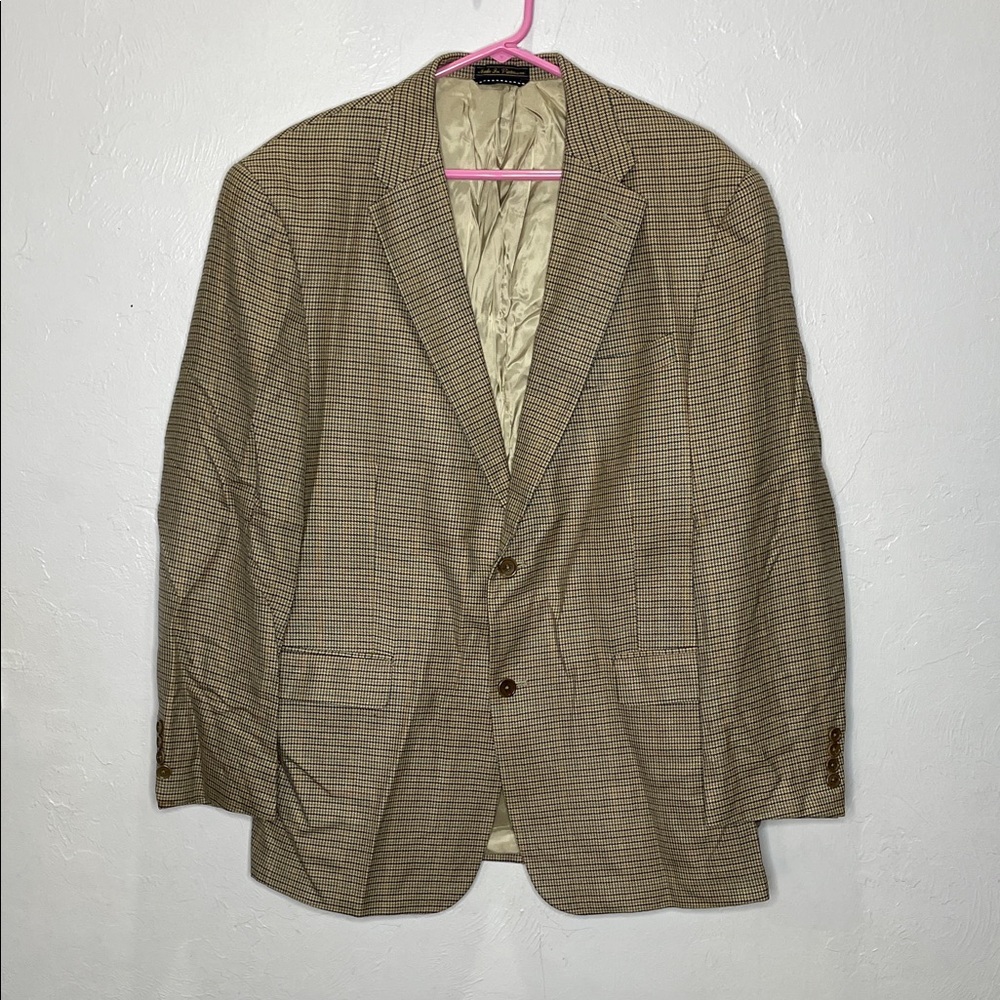 Tommy Hilfiger Checkered Brown Blazer